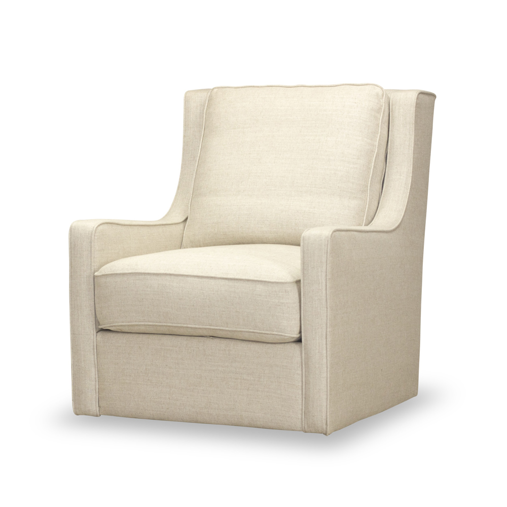 Calvin Swivel Chair in Windfield Natural - Spectra Home Furniture