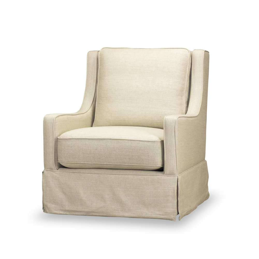 Kent Swivel Chair in Linen Flax - Spectra Home Furniture