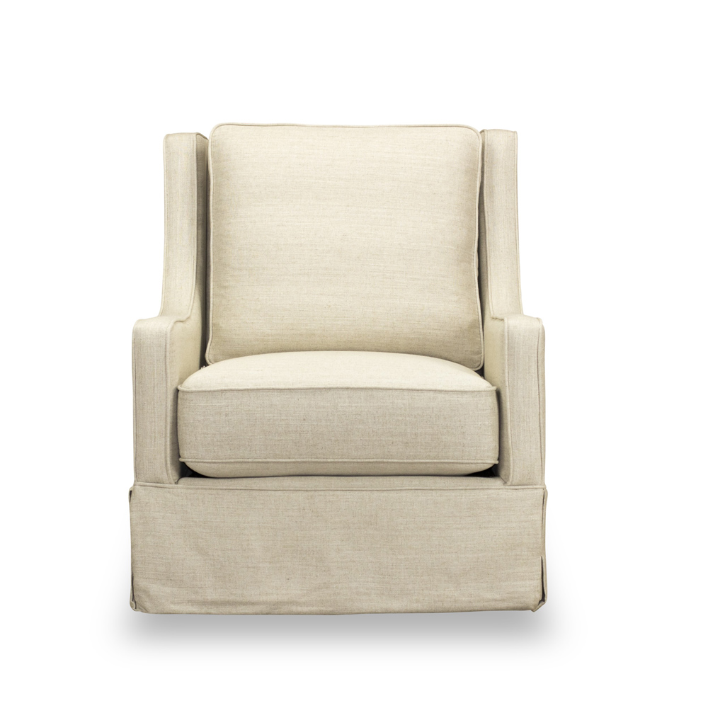 Kelly Swivel Chair in Windfield Natural - Spectra Home Furniture
