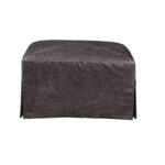 Alhambra Square Ottoman in Crystal Charcoal-front