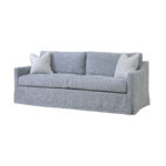 Sagamore Slipcovered Sofa in Navigator Mineral with pillows
