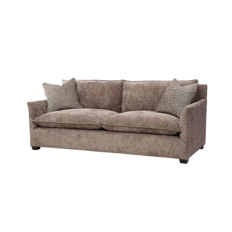 mackey sofa in spectacle fawn with pillows