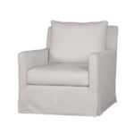 Palisade Slipcovered Outdoor Swivel Chair in Makar Canvas